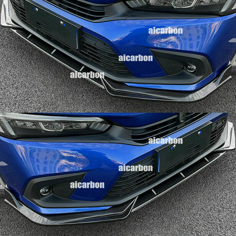 for Honda for Civic 11th 2022-2023 Carbon Fiber Front Bumper Splitter Corner Guard2