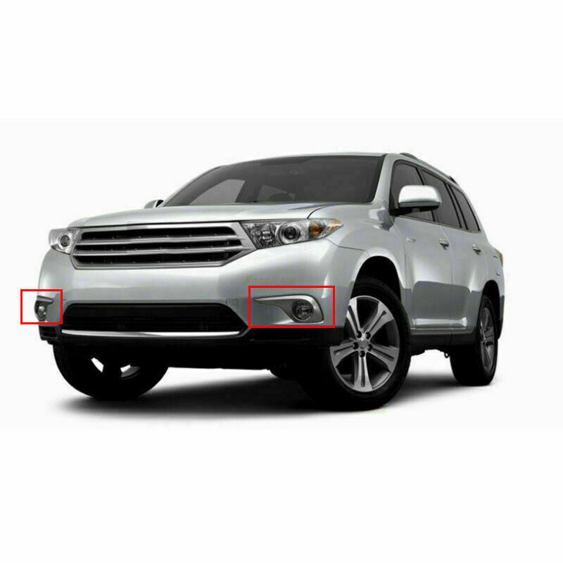 Front Bumper Fog Light Driving Lamp Pair+Wiring+Switch For Highlander 2011-2013