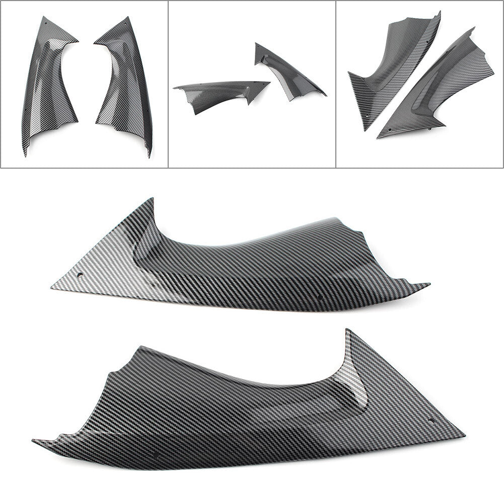 for Yamaha YZF-R6 08-16 Carbon Fiber Look Front Dash Air Tube Trim Cover Fairing