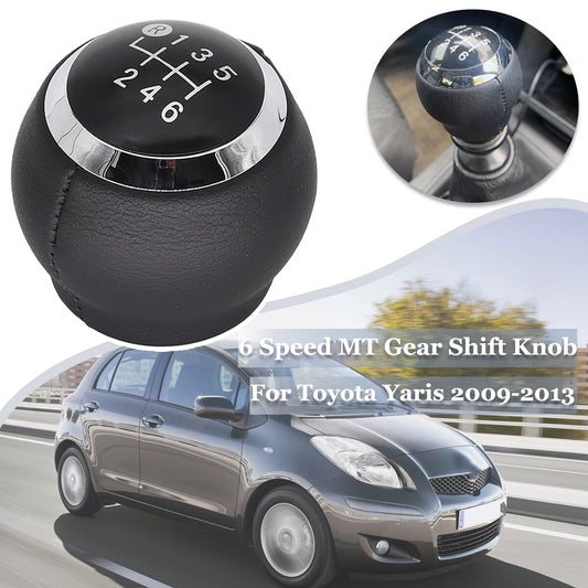 6 speed Manual Gear Stick Shift Knob for Toyota Yaris 2009-2013 PU Leather