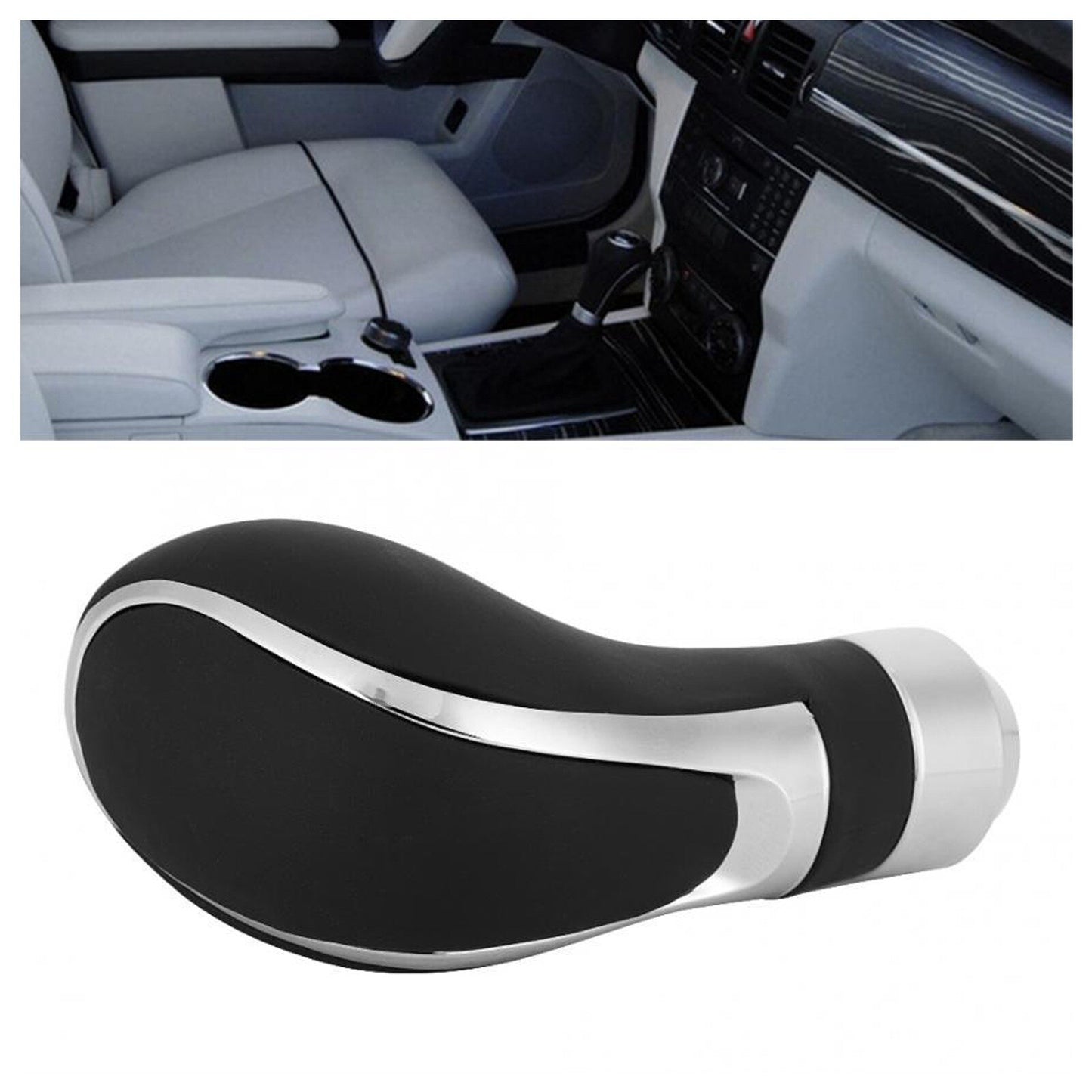 Gear Shift Knob Shifter Lever Head Leather fit Manual Automatic Transmission AT