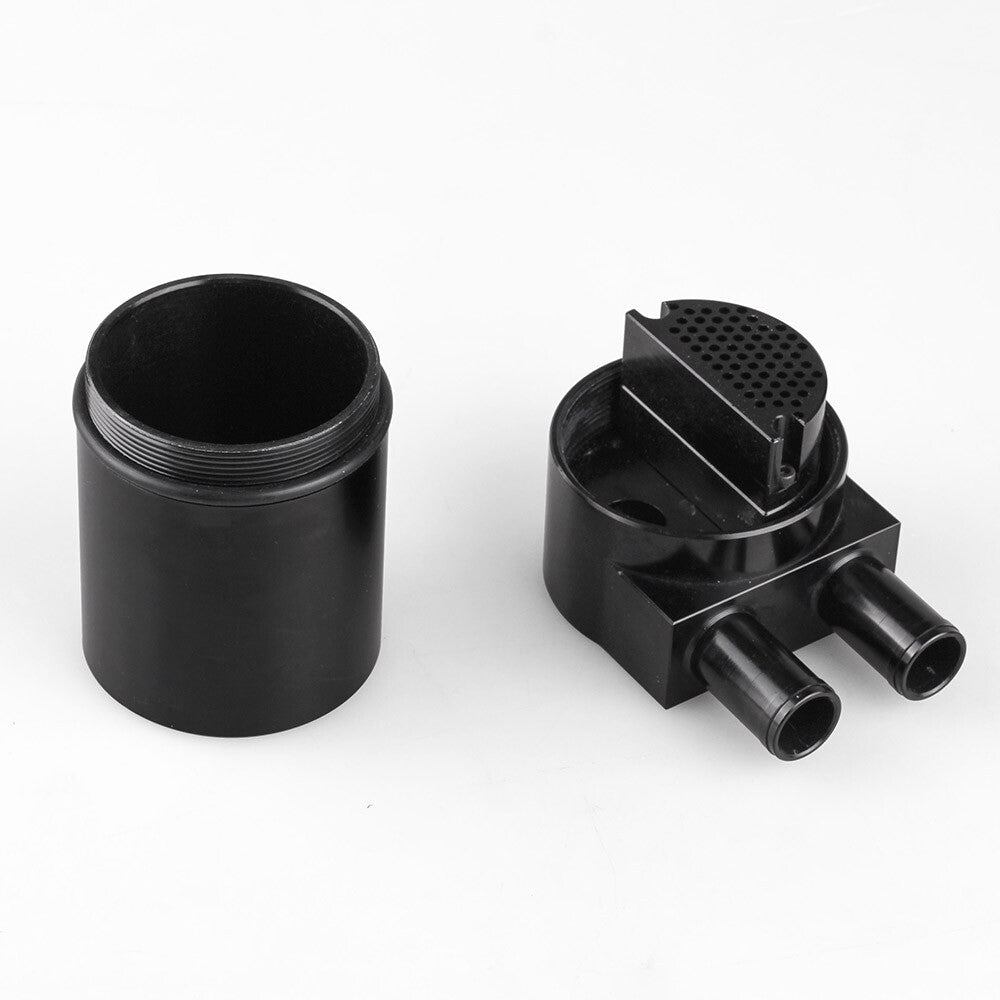 Black Billet Aluminum Oil Catch Can Tank Bottle Baffled for BMW N54 335i 535i