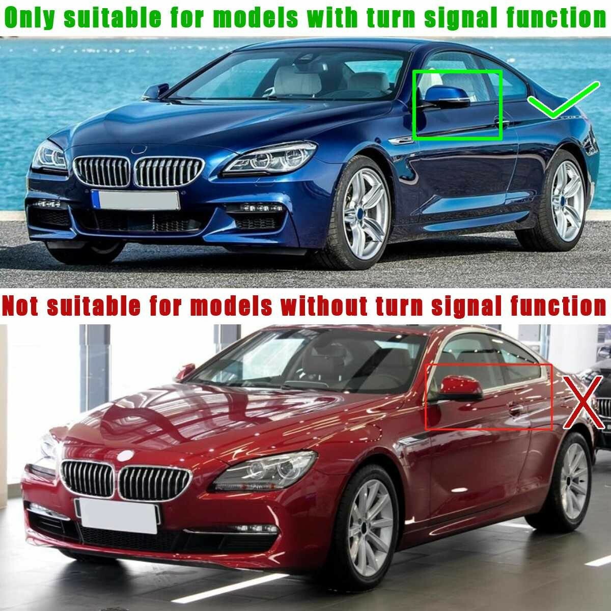 Suitable for 2014-18 for BMW 5 Series F10 F11 F18 LCI Dual Gloss Black Side Mirror Caps