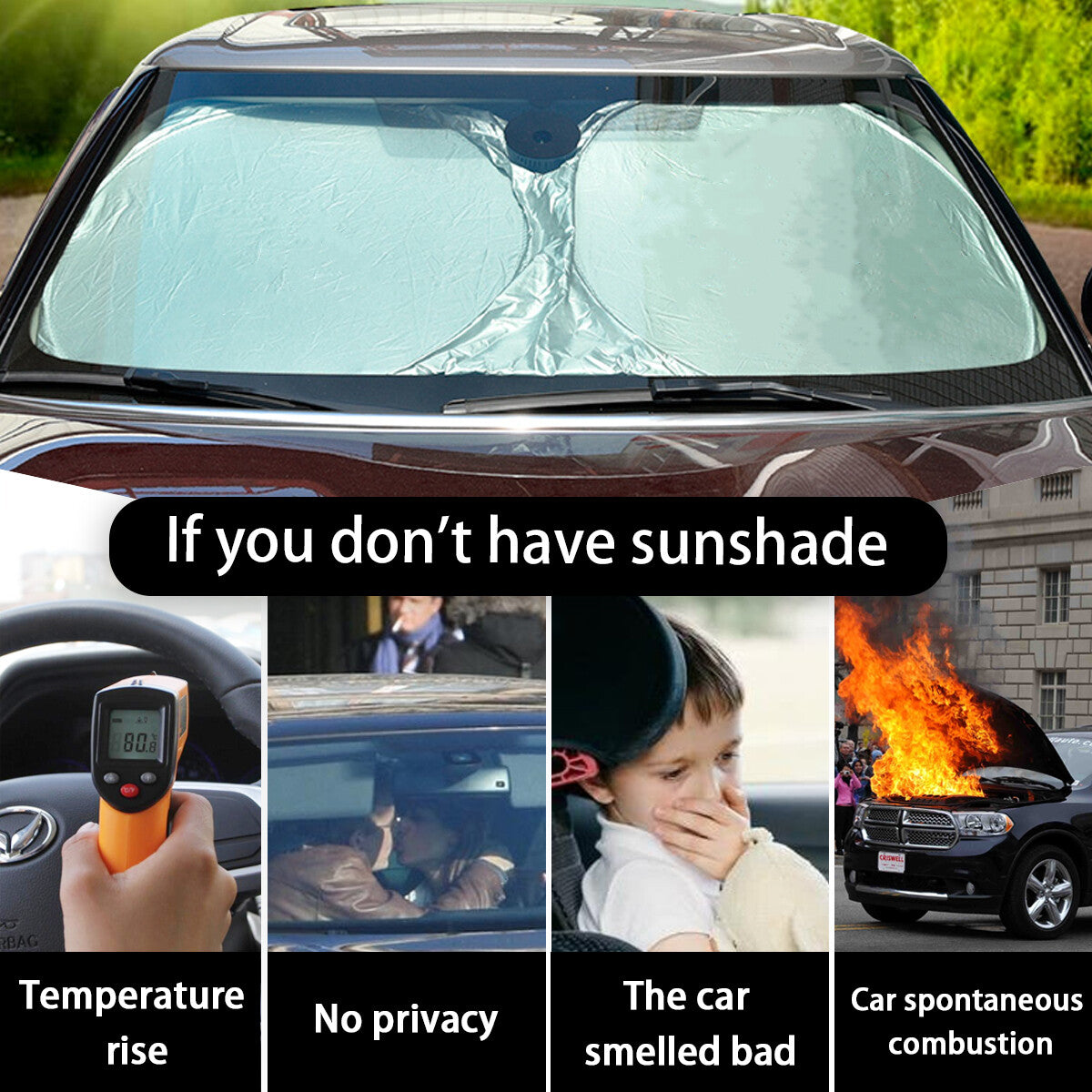 for Buick Car SUV Front Windshield Sun Shade Cover Reflective UV Block Shield