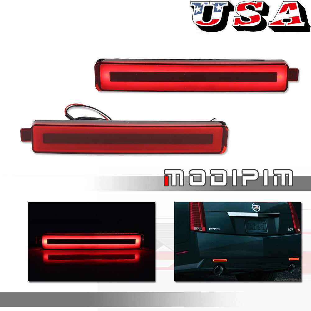 Suitable for 2005-2009 for Chevrolet Equinox/Trailblazer SS, one pair of red LED reflector brake lights.