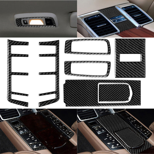 6X /Set Interior Decor Cover Trim Carbon Fiber for Porsche for Panamera 2010-2016