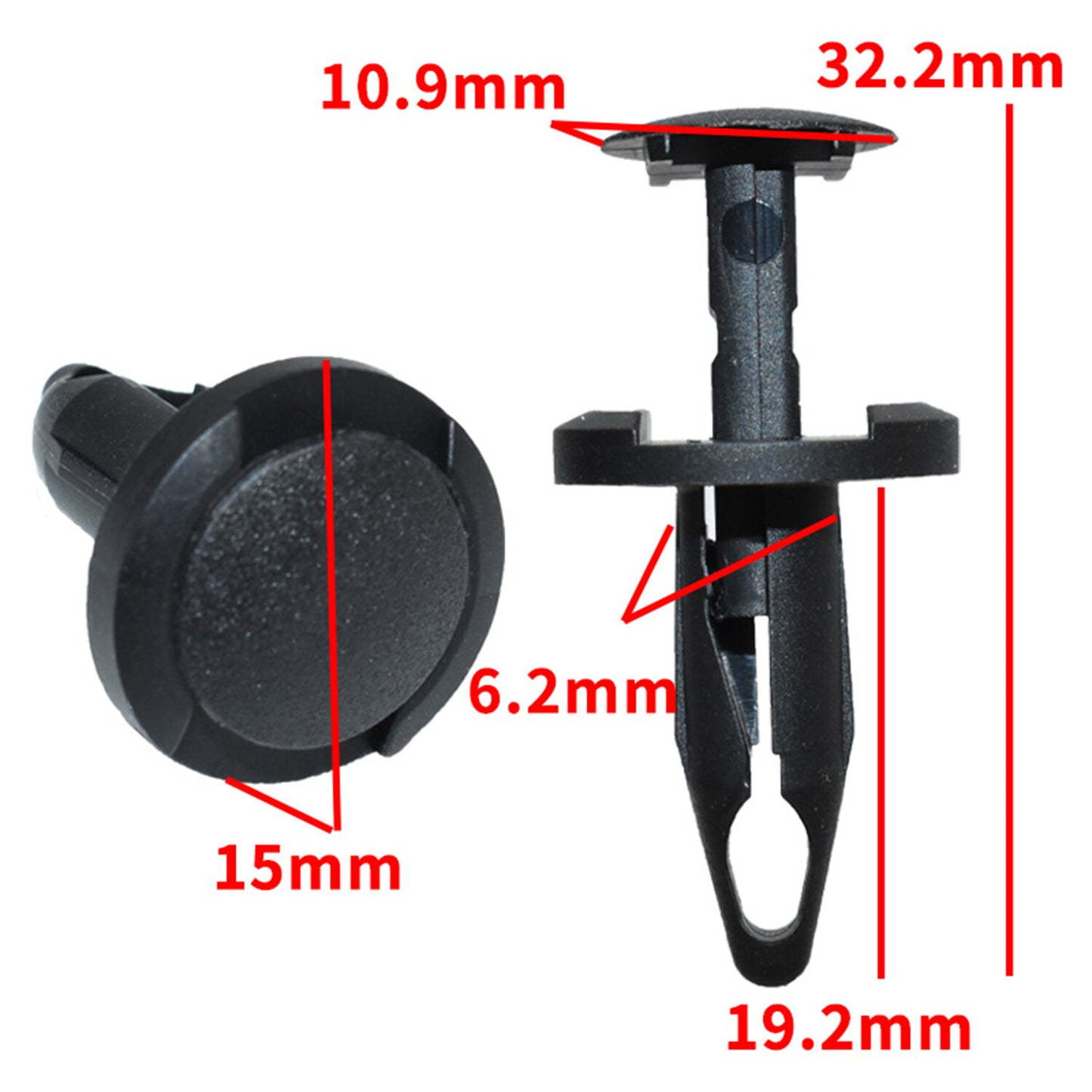 10 Car Fender Liner Wheel Opening Moulding Trim Retainer Clips for GM for Ford Focus