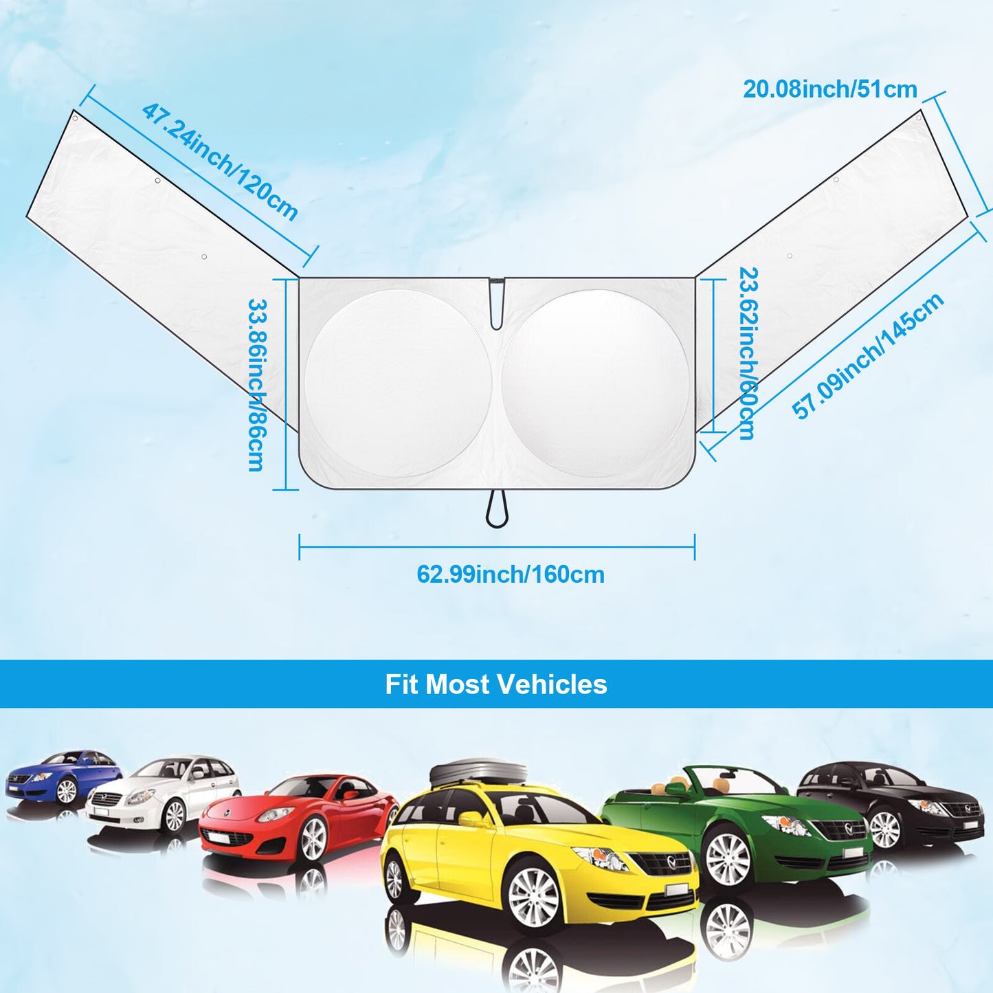 Auto Windshield Sun Shade Car Front Side Window Foldable Sunshade Visor UV Visor