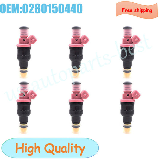 6pcs Fuel Injectors for BMW Z3 M3 328is 328i 528i 2.8L 3.2L 1996-2000 0280150440