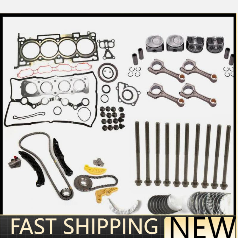 or for HYUNDAI for KIA G4KJ 2.4L Engine Rebuild Overhaul Kit w/ 4X Conrods Timing Kit
