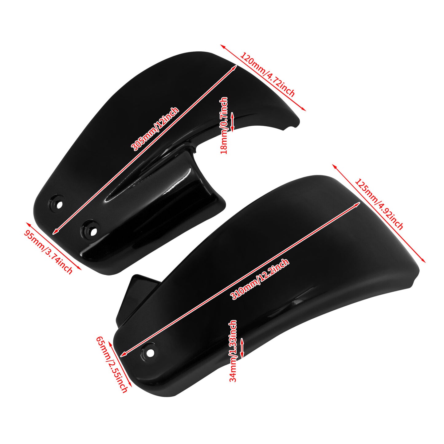 Gloss Black Battery Side Fairing Cover Fit for Harley Fat Boy Breakout 2018-2023