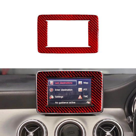 Red Carbon Fiber HUD Trim Panel for Mercedes-Benz CLA GLA 2014-2018 Type-A