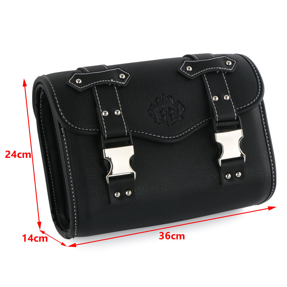 Sissy Motorcycle Tool Kit Bar Bag Saddle Bag Storage for Harley Bobber Cafe Racer