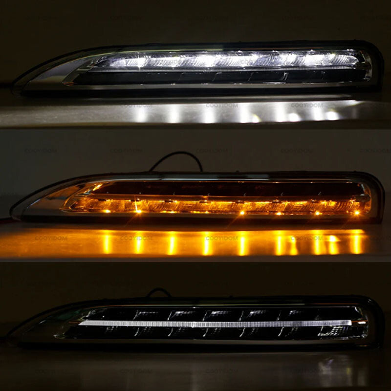 Left for Porsche for Cayenne 2011-2014 Front Bumper Daytime Run Light Lamp LED DRL