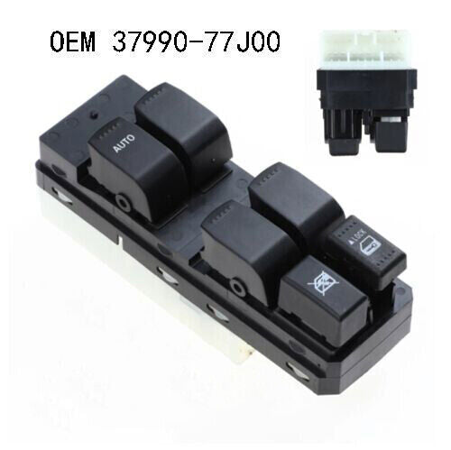 for Suzuki SX4 for Swift New Alto Driver Side Power Window Switch 37990-77J00 BLACK