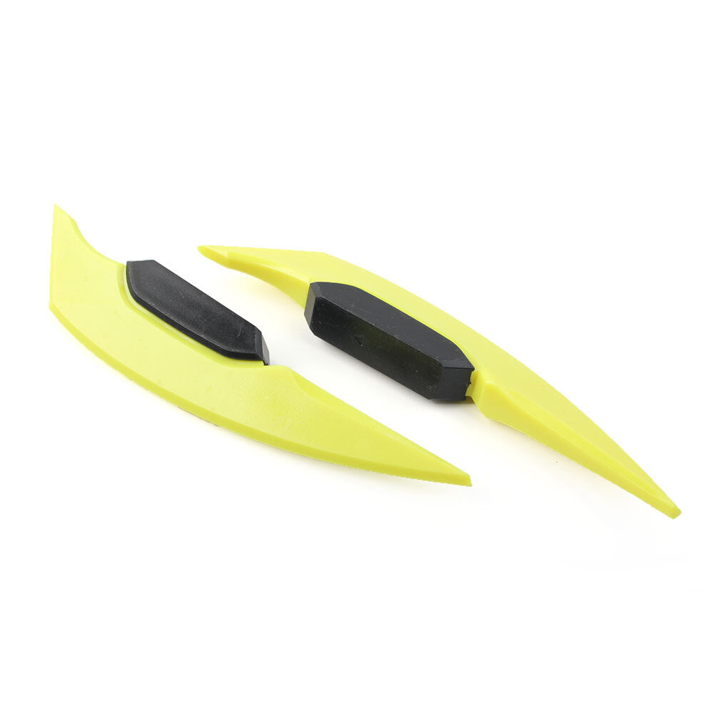 2¢ªVerkleidung Winglets Seitenspoiler Deflektor Air Wing Kit Motor Universal Gelb