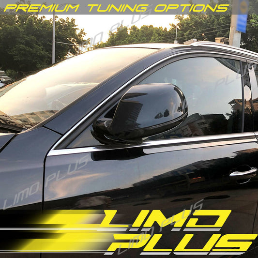 2x Gloss Black Mirror Cover Caps for AUDI Q5 SQ5 Q7 SQ7 10-15 W/O Lane Assist