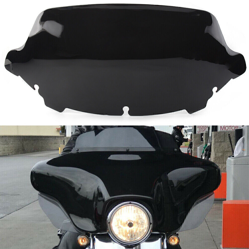 for Harley Touring Electra Street Glide 10.5'' Wave Windshield Windscreen Black
