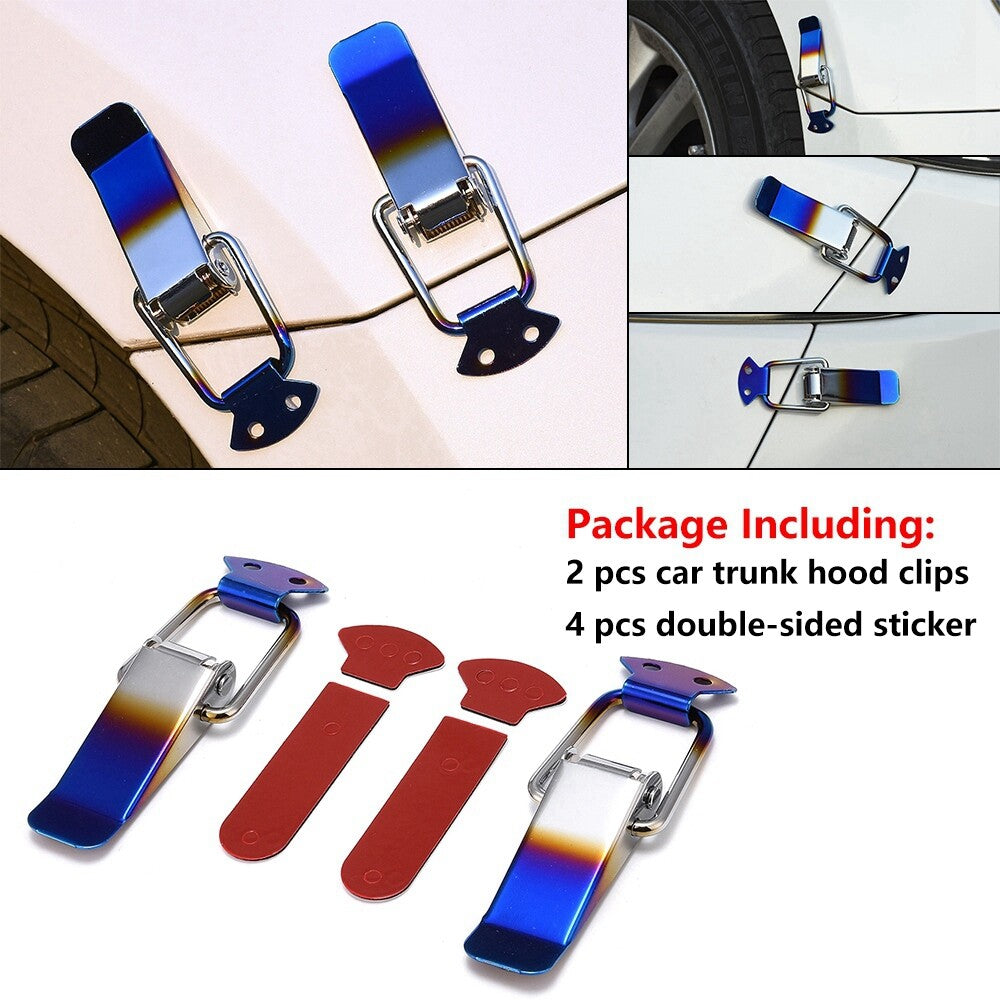Small Car Bumper Security Hook Lock Clips Kit Quick Release Hook Clips Decor BU
