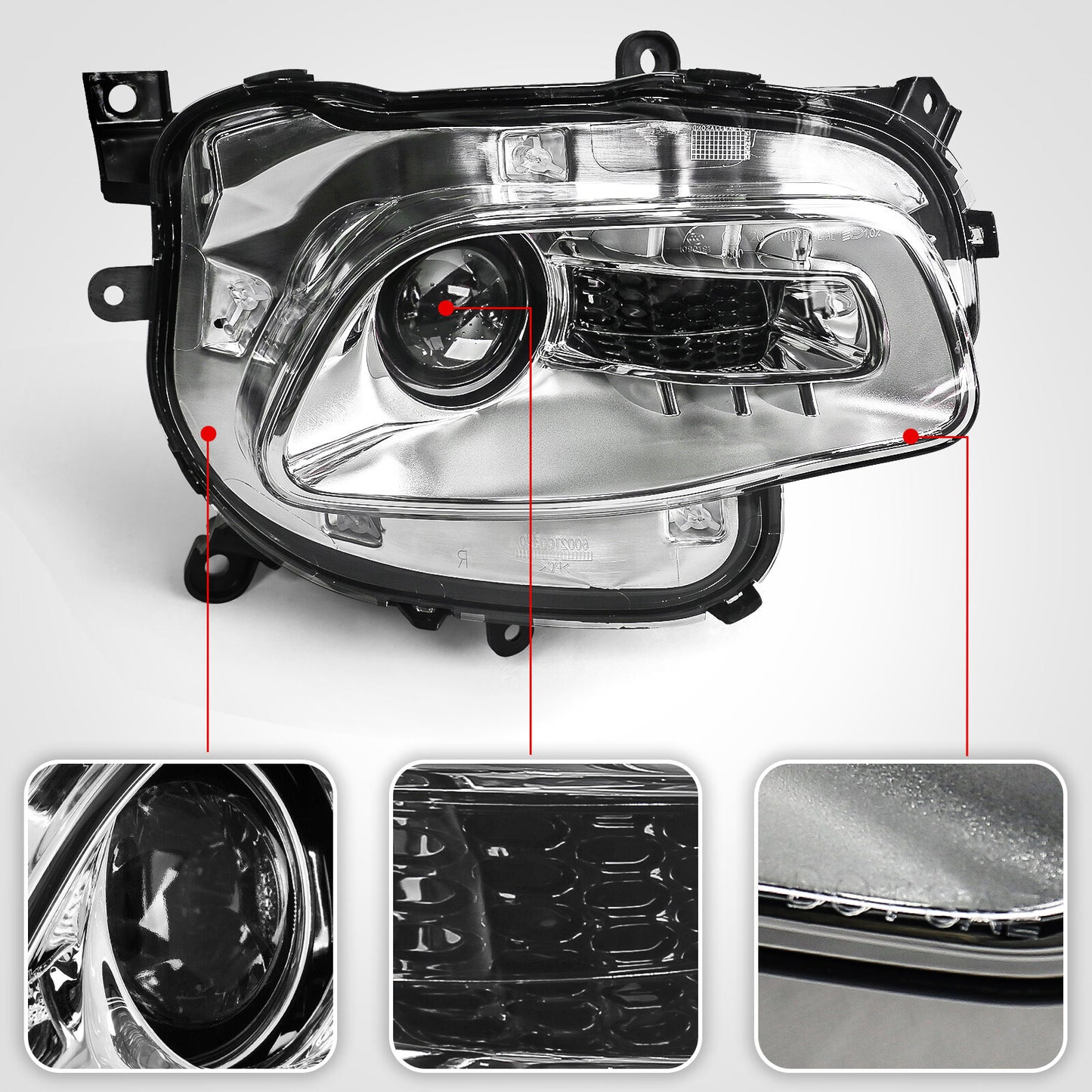 For 2014-2018 for Jeep Cherokee HID/Xenon Projector Headlight Lamp Passenger Right
