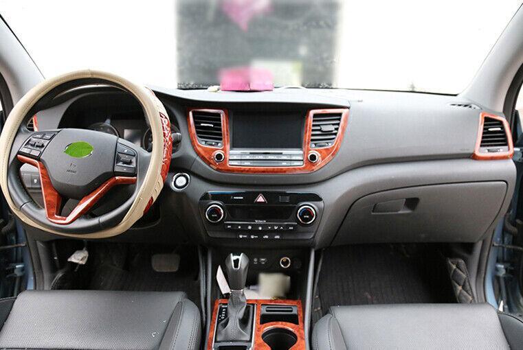 Fit for Hyundai for Tucson 2015-2018 Peach Wood Left And Right Air Outlet Vent Trim