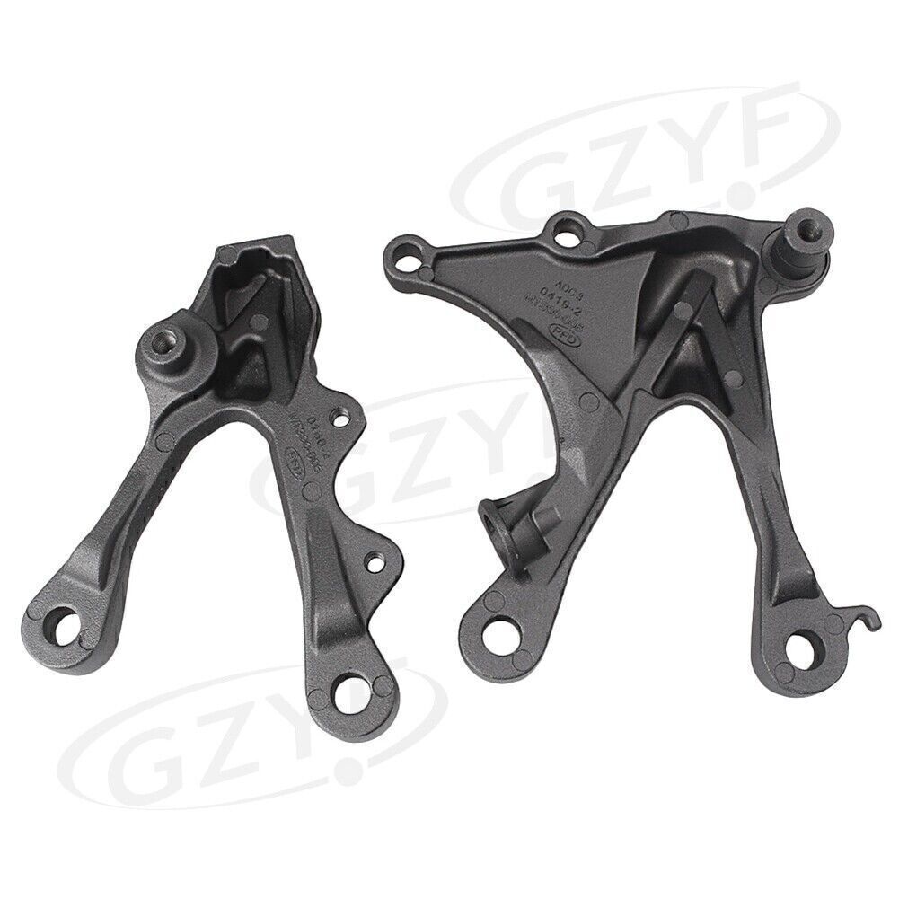 Front Footpegs Footrests Bracket Kit Fit for Kawasaki ZX6R 05-08 Driver Rider
