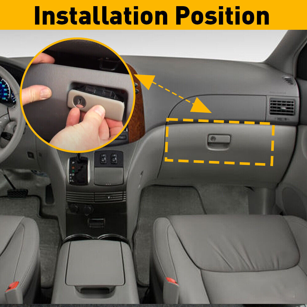 Glove Box Lock Latch Compartment Handle Waterproof for Toyota for Sienna 2004-2010