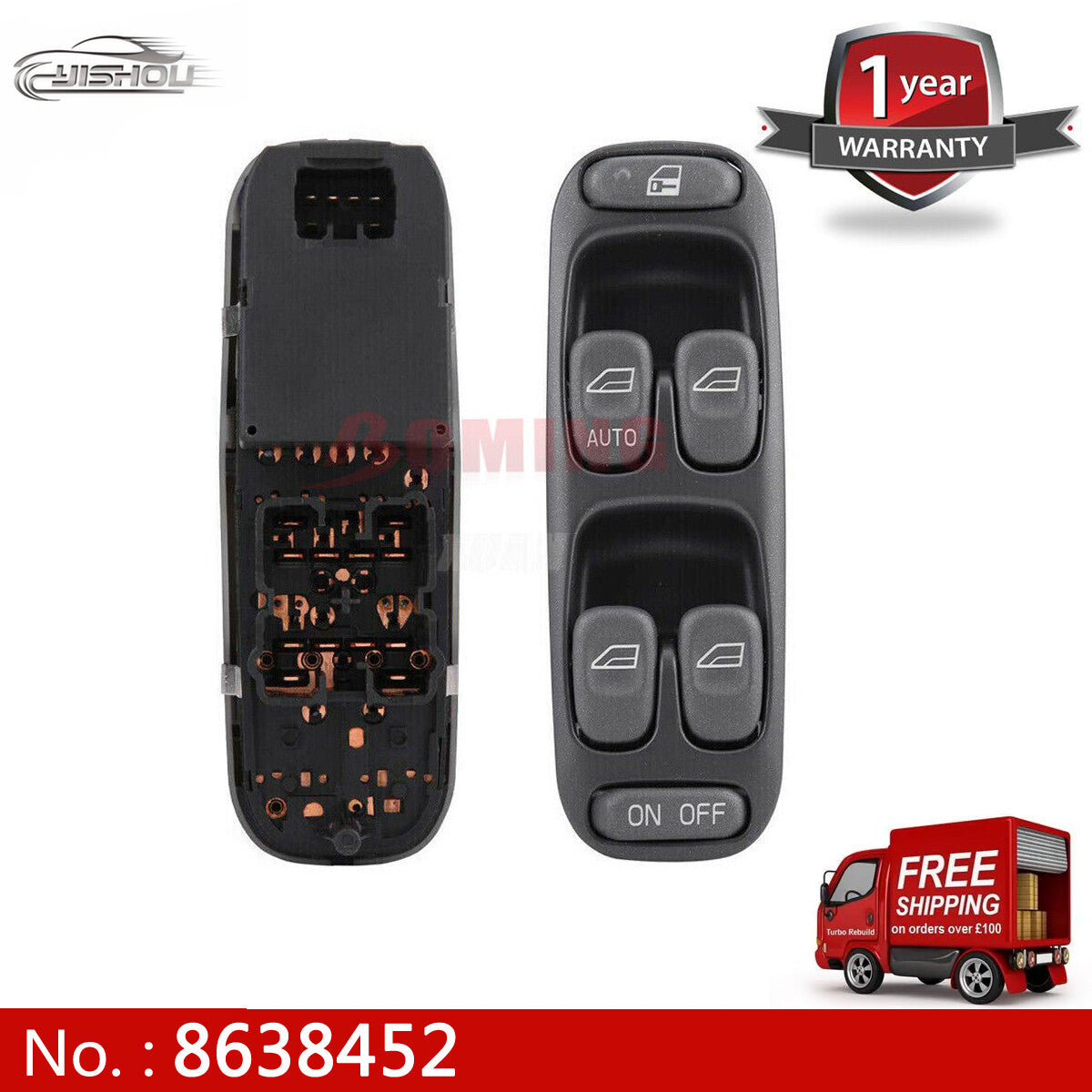 8638452 Left Front Power Window Switch Main Switch Suitable for Volvo V70 S70 C70