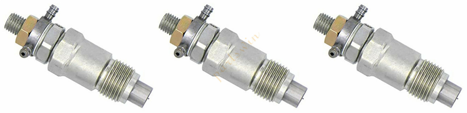 3-pack of fuel injector nozzles suitable for Kubota D1302, D1402, V1702, and V1902 engines. 15271-53000