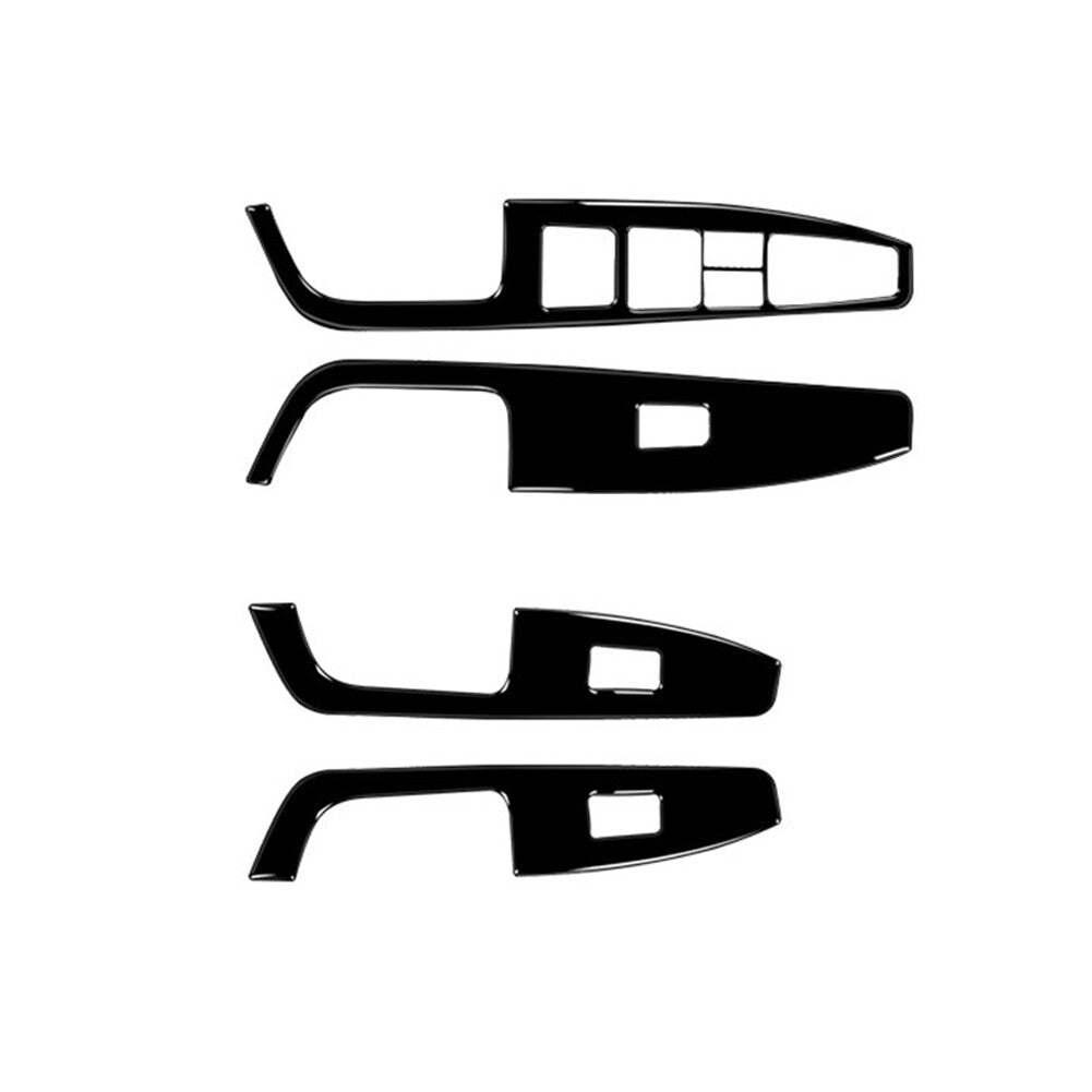 4Pcs Piano Black Door Window Control Cover Trim for Hyundai for Elantra 2016-2018