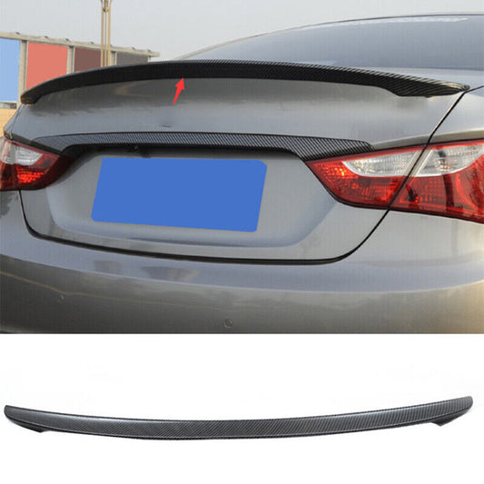 for Hyundai Sonata 2011-2014 Carbon Fiber Rear Trunk Spoiler Lip Roof Tail Wing