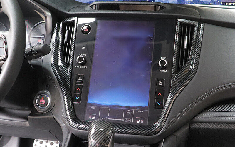 for Subaru Outback 2020-22 Carbon Fiber Central GPS Navigation Panel Frame Trim