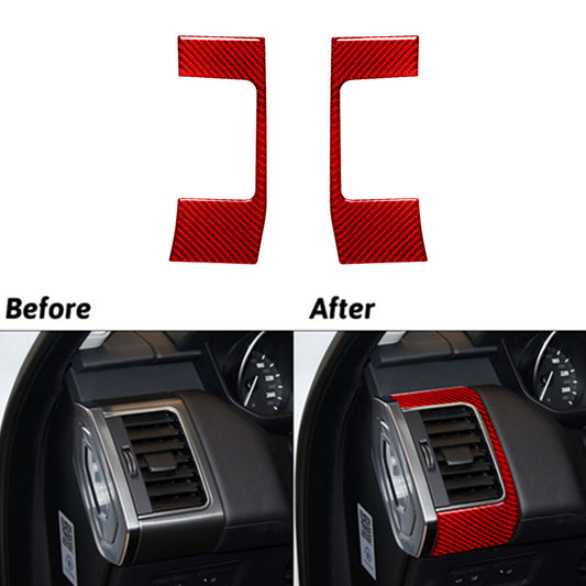 Red Carbon Fiber Dashboard Air Vent Trim For Land for Range Rover Sport 2014-2017