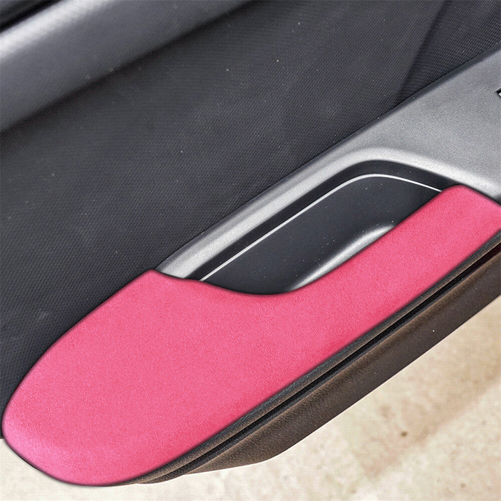 4¡ÁSuede Pink Interior Door Armrest Panel Trim Kit for Honda for Civic 10th 2016-2021