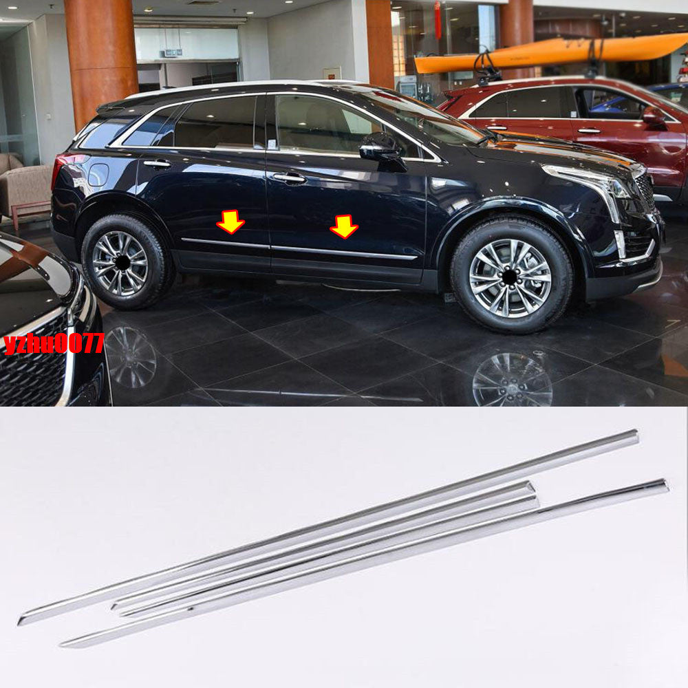 2017-2020 Fit for Cadillac XT5 Chrome Body Door Side Molding Cover Trim Strips