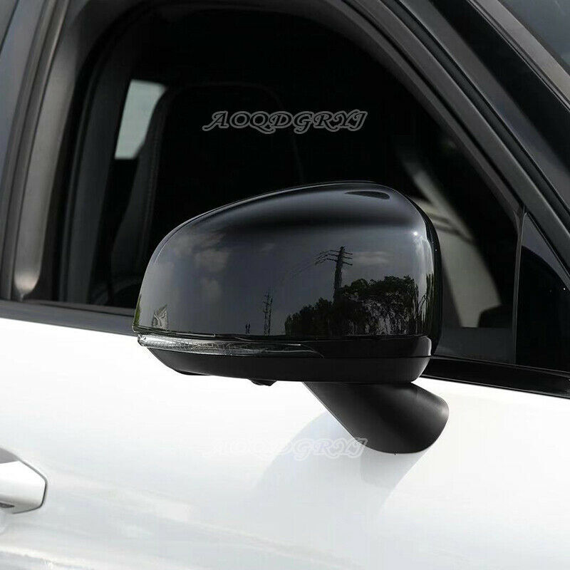 for Volvo XC40 2019-2023 Glossy black Side Door Rearview Mirror Cover Trim Cap