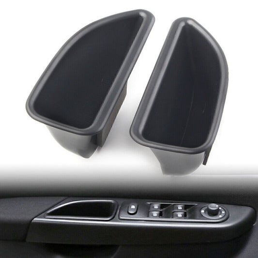 Front Door Handle Armrest Storage Box Tray Bin Kit for Renault Captur 2014-2018