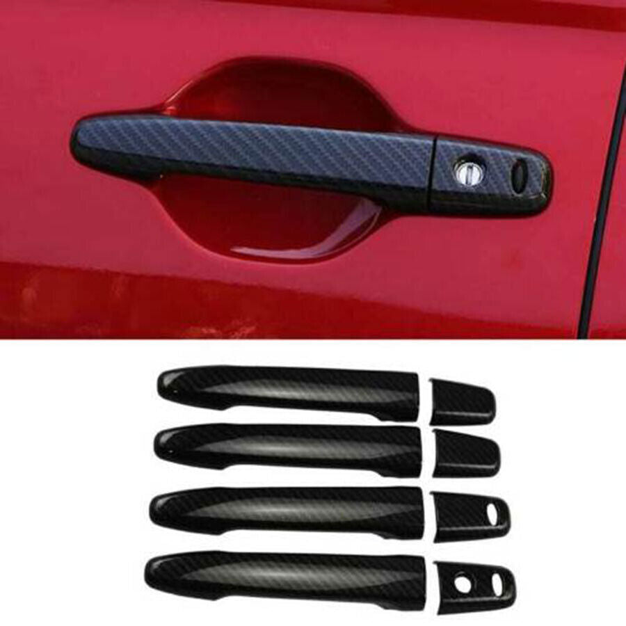 for Mitsubishi Outlander 2016-2020 ABS Carbon Color Side Door Handle Cover Trims