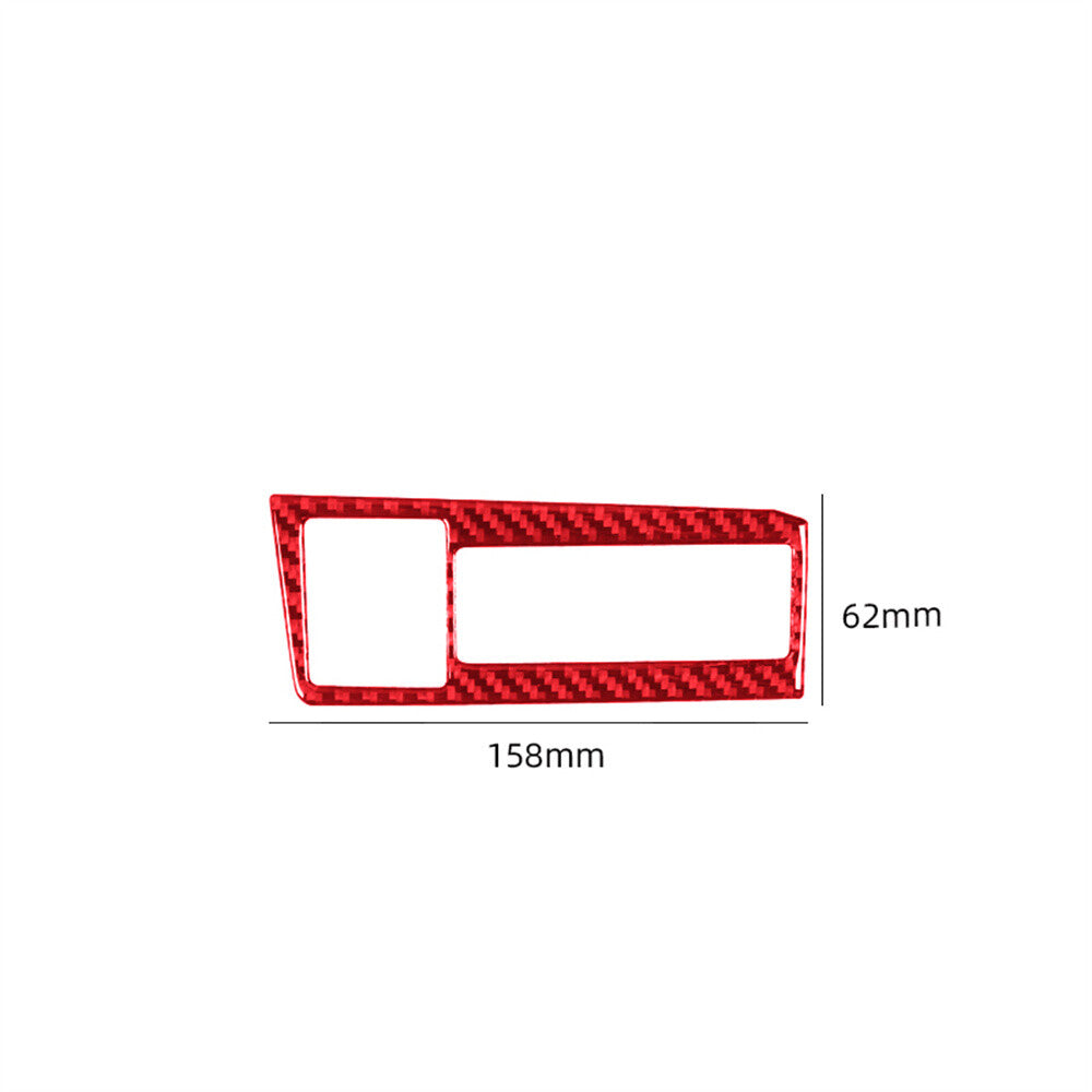 For T@yota Highlander 08-13 Red Carbon Rearview Mirror Adjust Switch Button Trim
