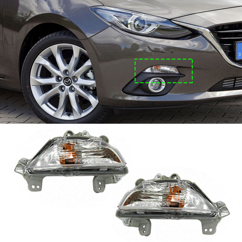 Pair Front Bumper Turn Signal Light for Mazda 3 axela 2014 2015-2016