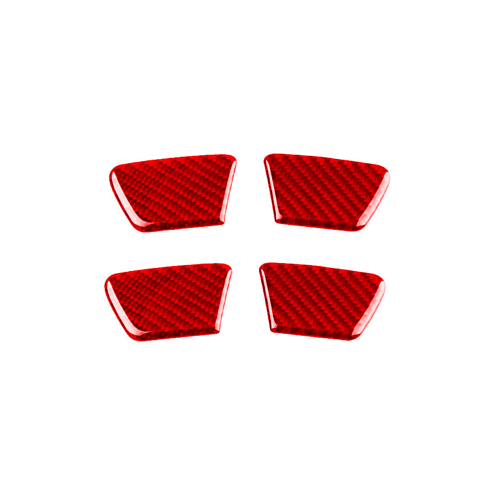 4Pcs Red Carbon Fiber Door Bowl Sticker Cover Trim for Chevrolet for Cruze 2009-2015