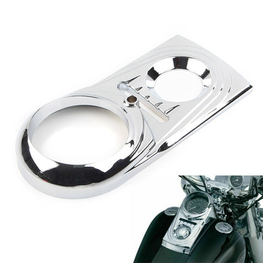 Dash Panel Insert Cover Cap Fit for Harley Softail FLSTC Street Silver