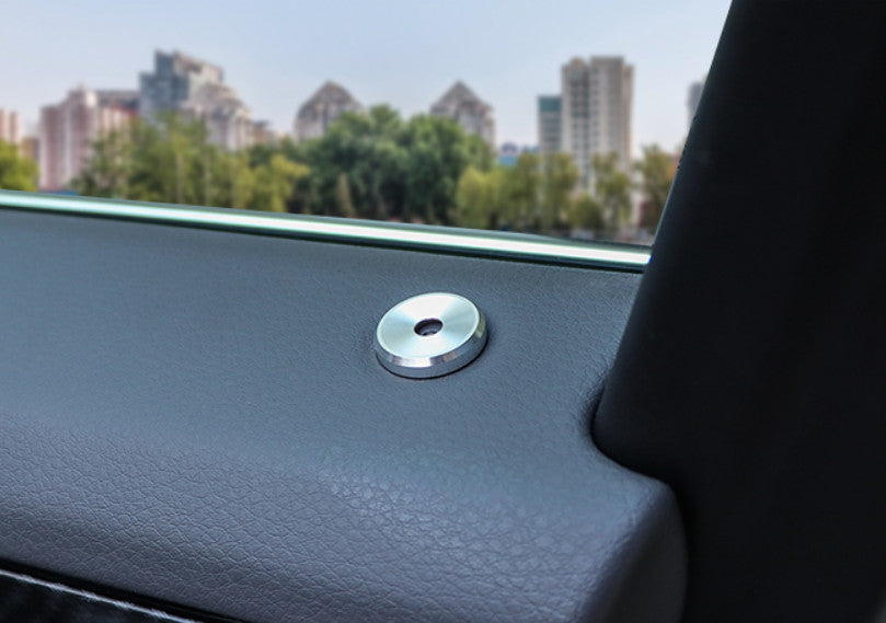 Silver aluminum alloy interior door lock ring trim suitable for Porsche for Panamera 2010-16
