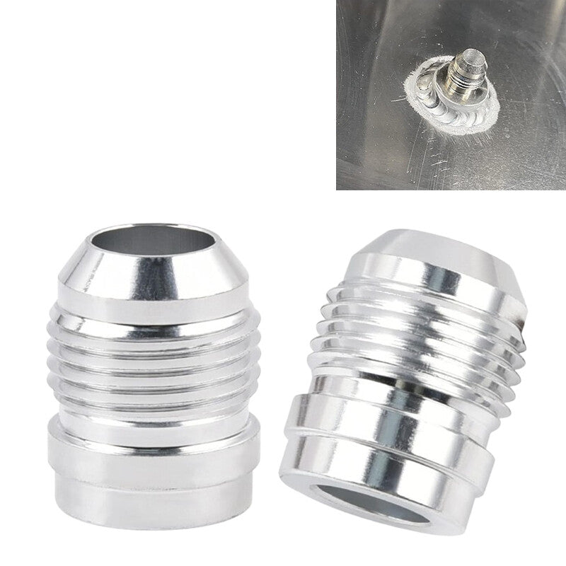 2Pcs AN10 -AN10 Male Billet Steel Weld On Fitting/Adapter 6061-T6 Aluminum Alloy