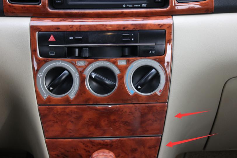 for Toyota for Corolla 2003-2008 Peach Wood Grain Center Console Storage Box Panel