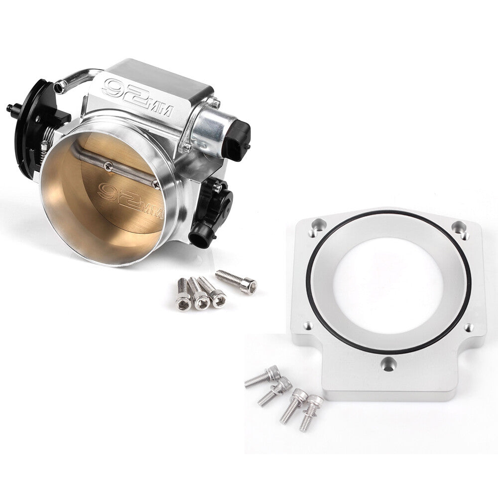 New 92mm Throttle Body+TPS IAC Adapter Plate for Chevy GM III LSX LS LS1 LS2 LS7