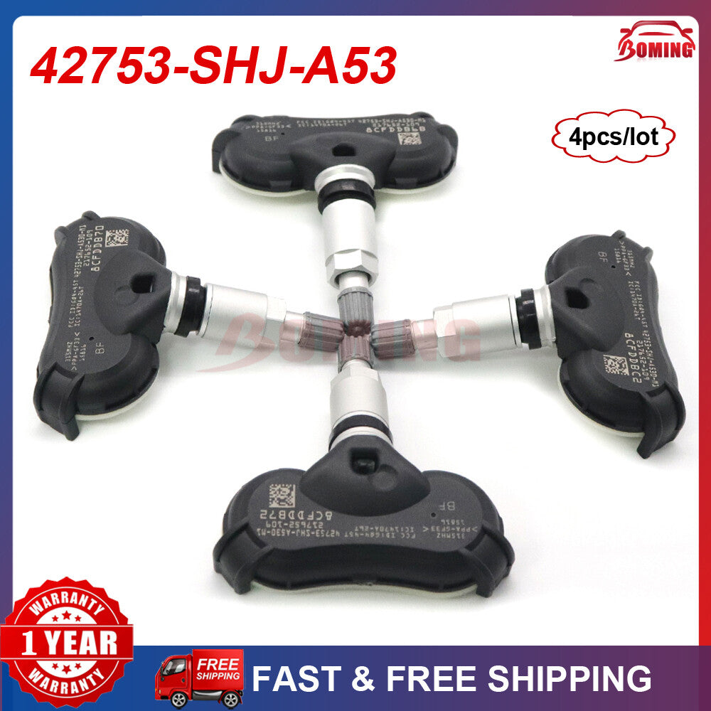 4x New TPMS TIRE PRESSURE SENSOR for Honda Ridgeline Pilot Odyssey 42753-SHJ-A53