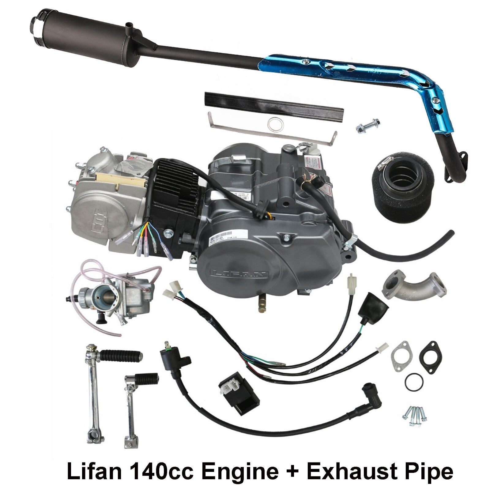 for Lifan 140cc engine motor kit for Pit Bike Trail CT70 CT90 CRF50 Apollo RFZ 125cc
