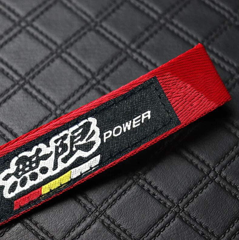 Car keychain metal key ring badge lanyard red and black suitable for Mugen universal