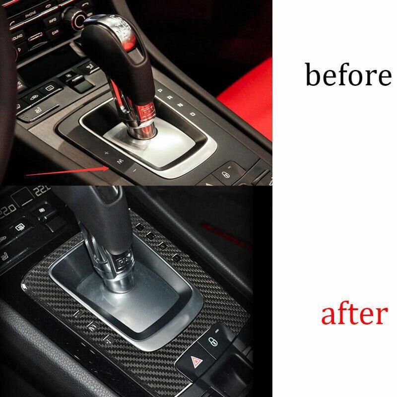 for Porsche 911 2012-2018 Dry Carbon Fiber Middle Console Gear Shift Frame Trim